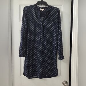 Lila Rose Blue Long Sleeve Shirt Dress